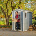 Keter Premium 46 S Light Grey 2.5m² Resin Garden Shed + Floor