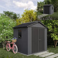 Keter Newton 757 Anthracite Grey Resin Garden Shed 4.59m² + Floor
