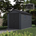 Keter Newton 7511 Anthracite Grey Resin Garden Shed (7.25m²) + Floor