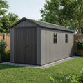 Keter Newton 7517 Anthracite Grey Resin Garden Shed (11.2m²) + Floor
