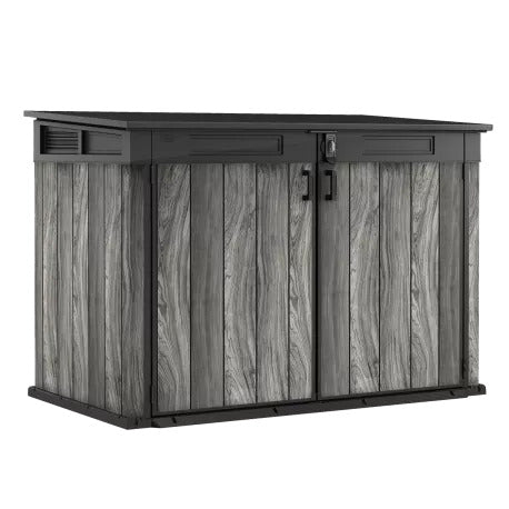Keter Signature Grey Wood-Effect Resin Garden Storage Box - 2020L